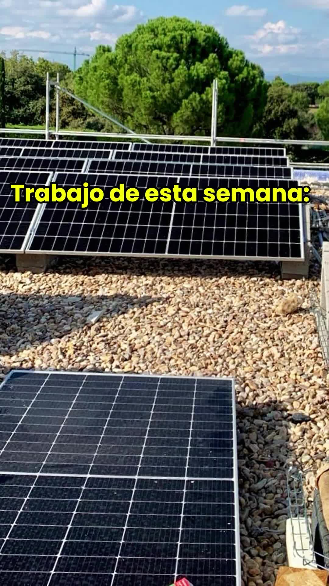 Vídeo: trabajo de la semana, instalación fotovoltaica